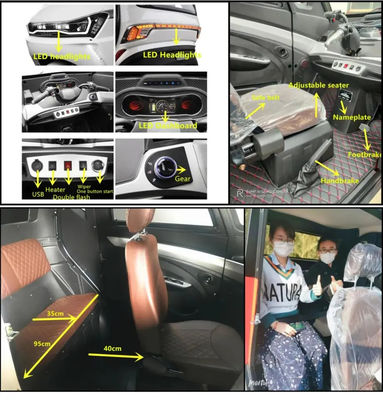60V 1500W รถสามล้อผู้ใหญ่ 3 ล้อ 80Ah LiFePo4 แบตเตอรี่ Trike ผู้โดยสารไฟฟ้า