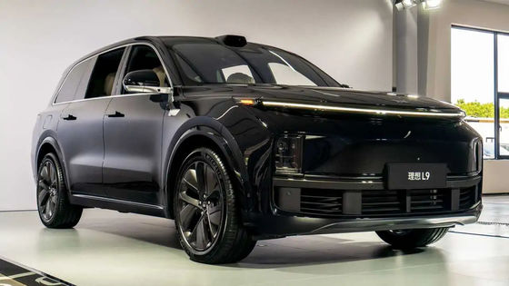 Li L9 AWD รถยนต์ไฟฟ้า SUV ขนาดใหญ่แบตเตอรี่ลิเธียมเหล็กฟอสเฟต 1,000 กม. 446 แรงม้า