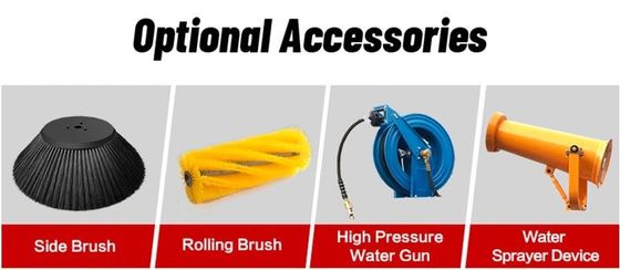 เครื่องล้างพื้นรถยนต์ปิดเต็ม แบบขับรถ เครื่องล้างถนน เครื่องล้างถนน