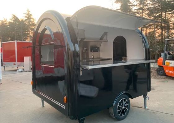 โรงงานต้มอาหารกลางแจ้ง รถยนต์อาหารเร็วพร้อมครัวเหล็กดัดเหล็ก