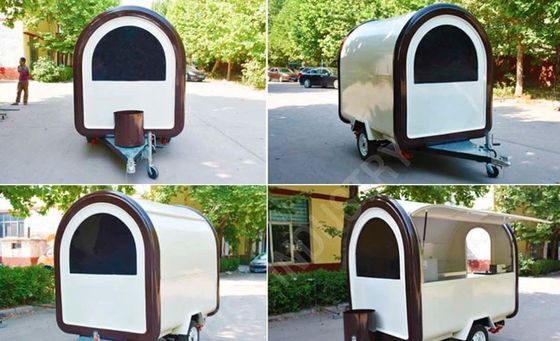 โรงงานต้มอาหารกลางแจ้ง รถยนต์อาหารเร็วพร้อมครัวเหล็กดัดเหล็ก