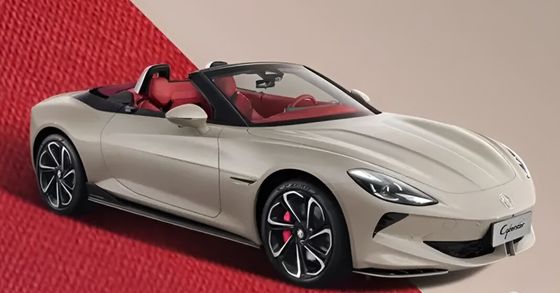 รุ่นพิเศษ 100pcs ใน 2024MG Cyberster Red Top Edition กับ CLTC 520km สองมอเตอร์