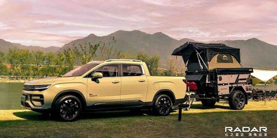 รถบรรทุก EV ใหม่ 2024 Radar RD6 พิกอัพที่ขับเคลื่อนทุกล้อ ด้วยพลังงาน 200kW ทอมปอร์ค 384Nm