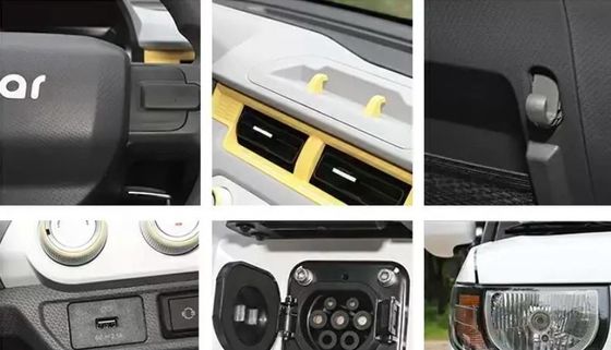 รถไฟฟ้าที่สะดวกสบายและใช้ได้- Chery QQ Ice Cream Qirui 2024 170 กม. 205 กม. 3 ประตู 4 ที่นั่ง มินิ EV มินิคาร์