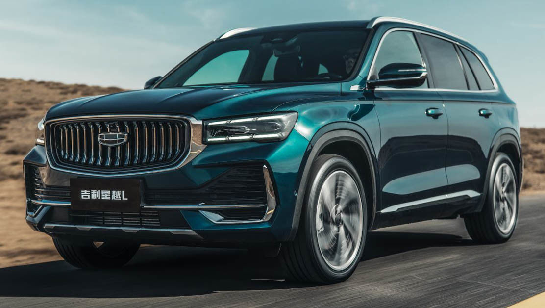 Geely Xingyue L SUV รถยนต์ไฟฟ้า AWD PHEV รถยนต์ไฟฟ้าขับซ้าย 215 กม./ชม.